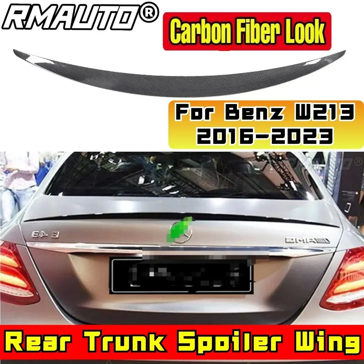 Car Rear Trunk Spoiler Exterior Part Car Rear Spoiler Wing For Mercedes-Benz E-Class W213 4Door Sedan 2016-2023 Car Accessories