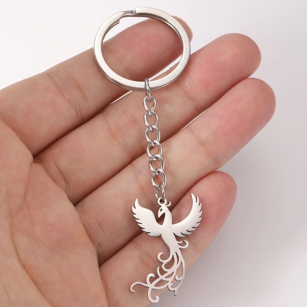 Dawapara Mythologie Vogel Phoenix Schlüsselanhänger Mytikaler Tierschutz Stärke Symbol Totem Schlüsselanhänger Edelstahl Schmuck – Detail 9