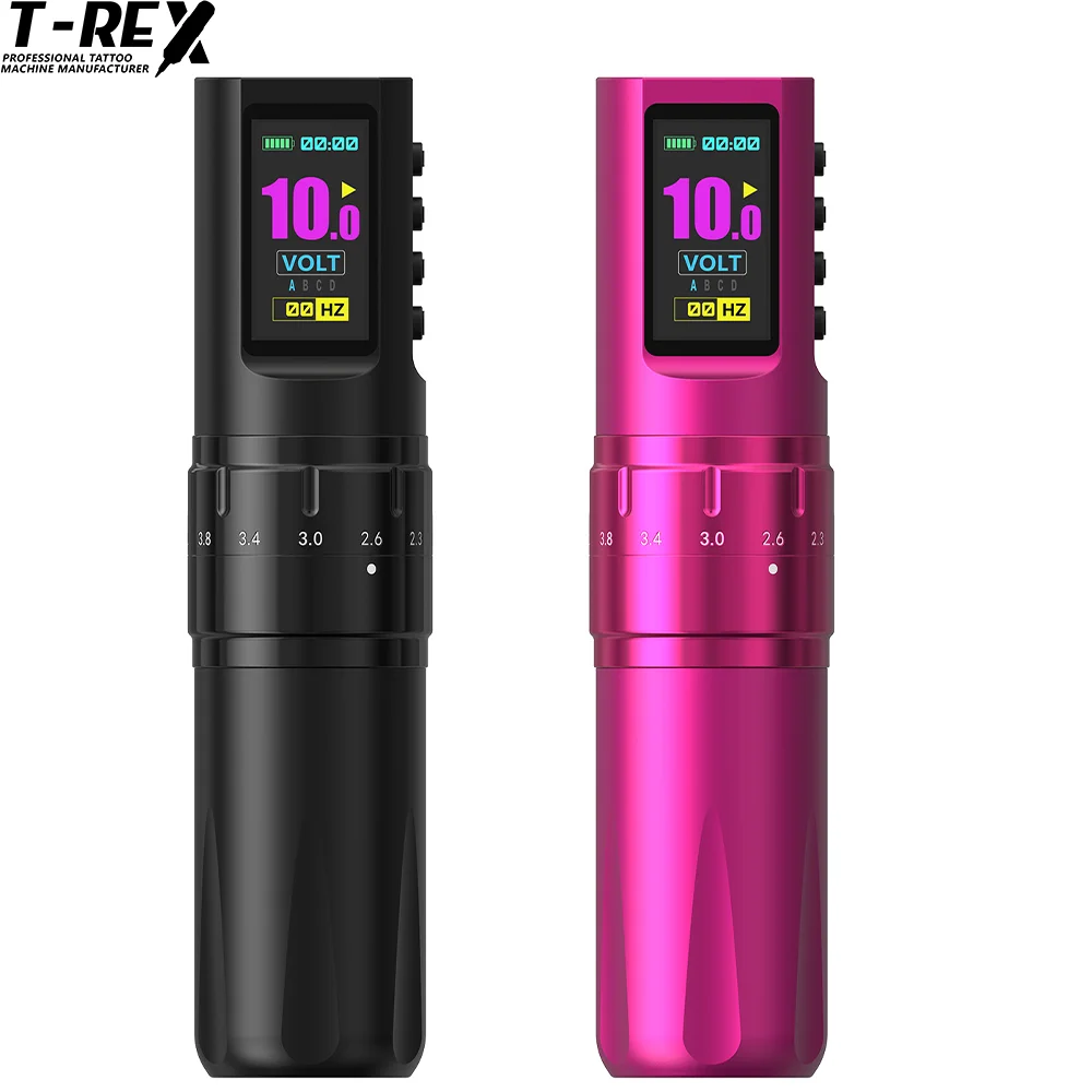 T-Rex PYRO Tattoo Gun Wireless Tattoo Pen Machine 1600mAh Power Supply Motor Strokes Length 2.0-4.2mm For Tattoo