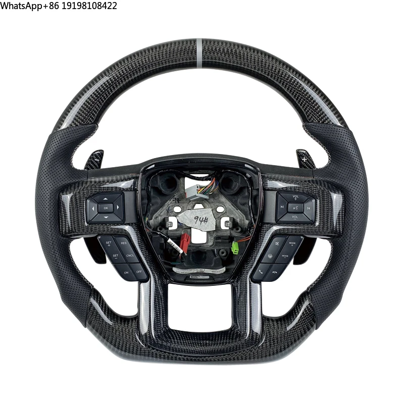 Car Steering Wheel Suitable for Ford Raptor 2015-2021 Ford F150 2015-2021 Carbon Fiber Steering