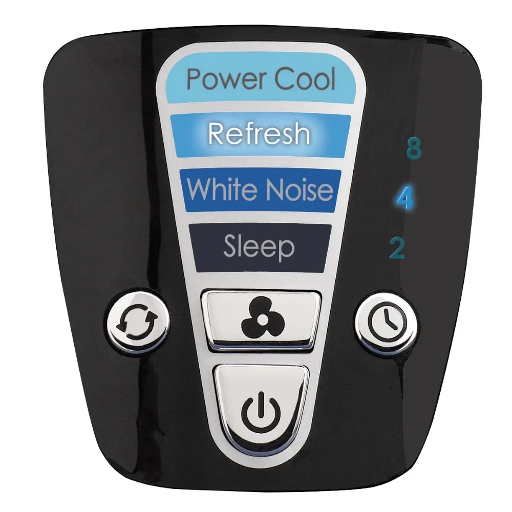 13" Black Oscillating Table Fan, 10ft Air Circulation Power, 4 Speed, Auto Off Timer