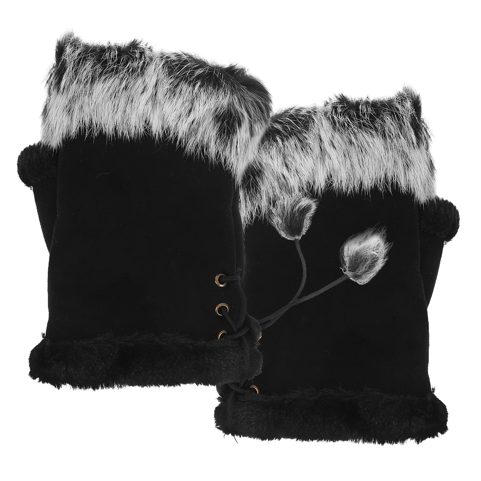 

1Pair Fingerless Gloves Women Girls Thick Warm Winter Hand Mittens Fashion Short Gloves Easy Wear Remove Texting Friendly Unique