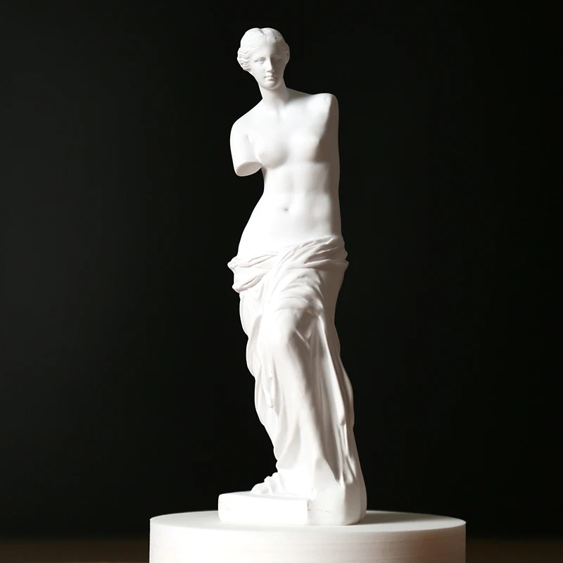 Estatua de Venus de brazo roto, obra de arte, boceto de yeso, decoraciones artísticas para habitación, escultura de estilo nórdico, Venus blanco, belleza y amor, Vnus