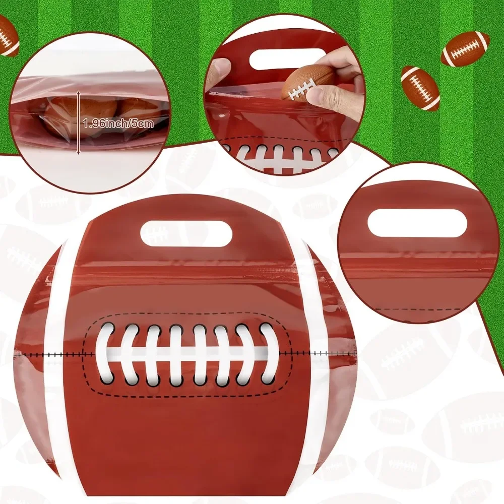 10-50Pcs Baseball Goodie Bags with Handle, Sport Theme Candy Treat Bags Stand Up Baseball Candy Pouch Birthday Party Favor - view 5