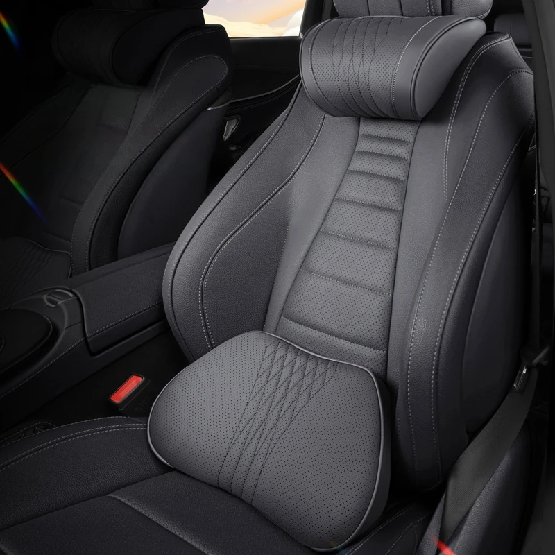 

Роскошный автомобильный подголовник/подушка для поясницы Nappa, 1 шт., ультра-мягкая комфортная дышащая поддержка шеи, универсальные аксессуары для салона автомобиля