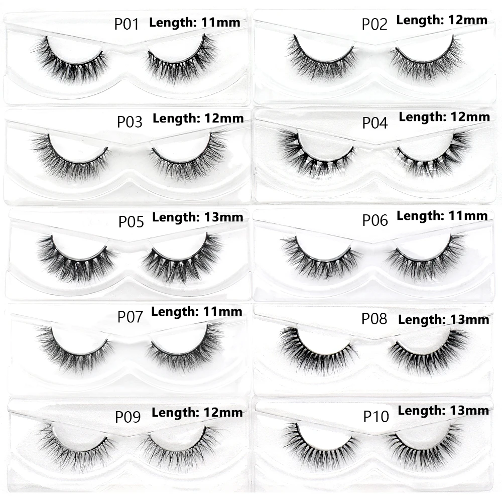 Großhandel Nerzwimpern 3D Flauschige Wispy 12mm-20mm Wimpern Natürliche Weiche Flauschige Falsche Wimpern 500 Stile Verfügbar – Detail 39