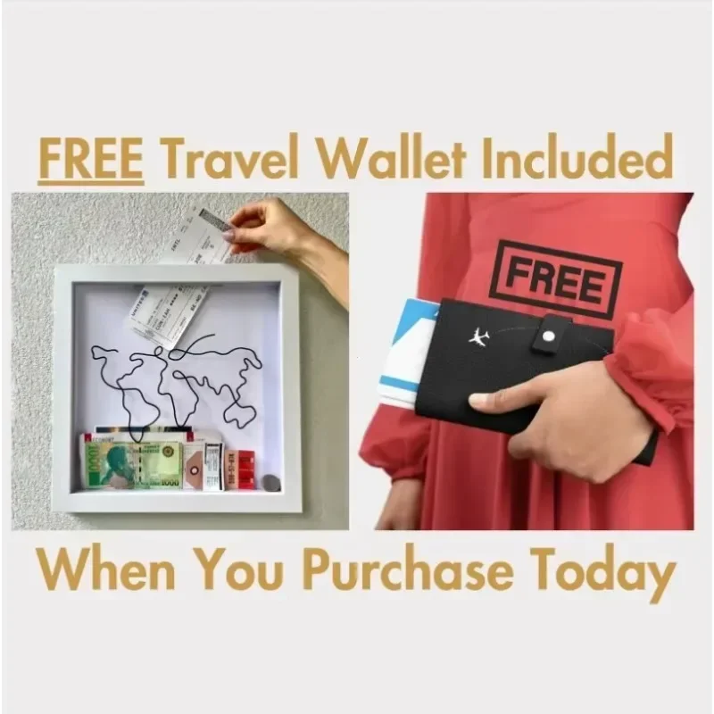 Money Box Wooden Piggy Bank Square Photo Frame Picture Display Holder Ticket Storage Case Piggy Savings Box Hucha