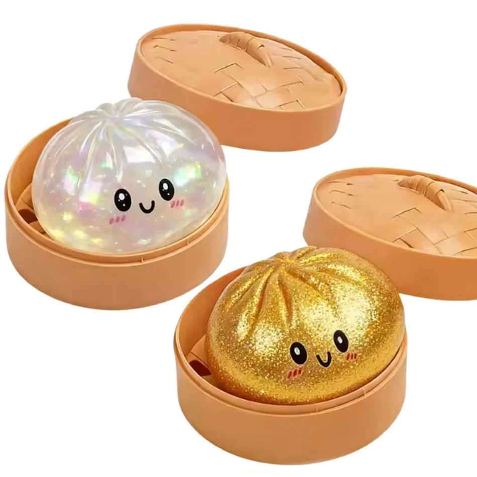 Boîte Mystère Colorée : Jouet Anti-Stress en Forme de Dumpling Simulé, Relaxant, Soulage l'Anxiété, Améliore le Bonheur, Jouet à Presser Rétractable