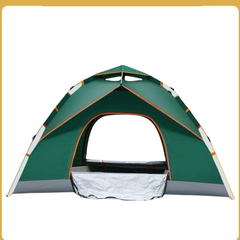 

camping outdoor tent false double-layer fully automatic 3-4 people sun protection rain equipment portable no need to set up