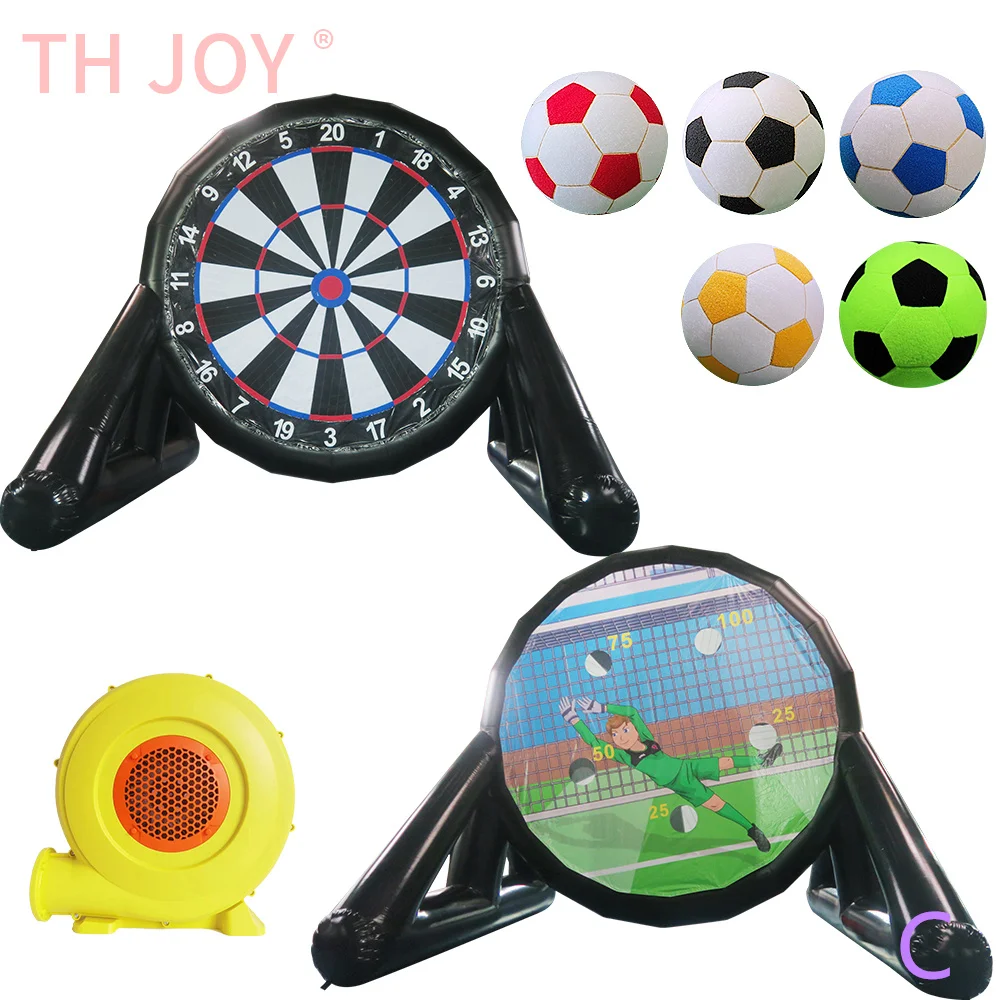 fast air shipping to door!outdoor giant inflatable soccer dart board, two sides PVC dart inflatable sport games with balls