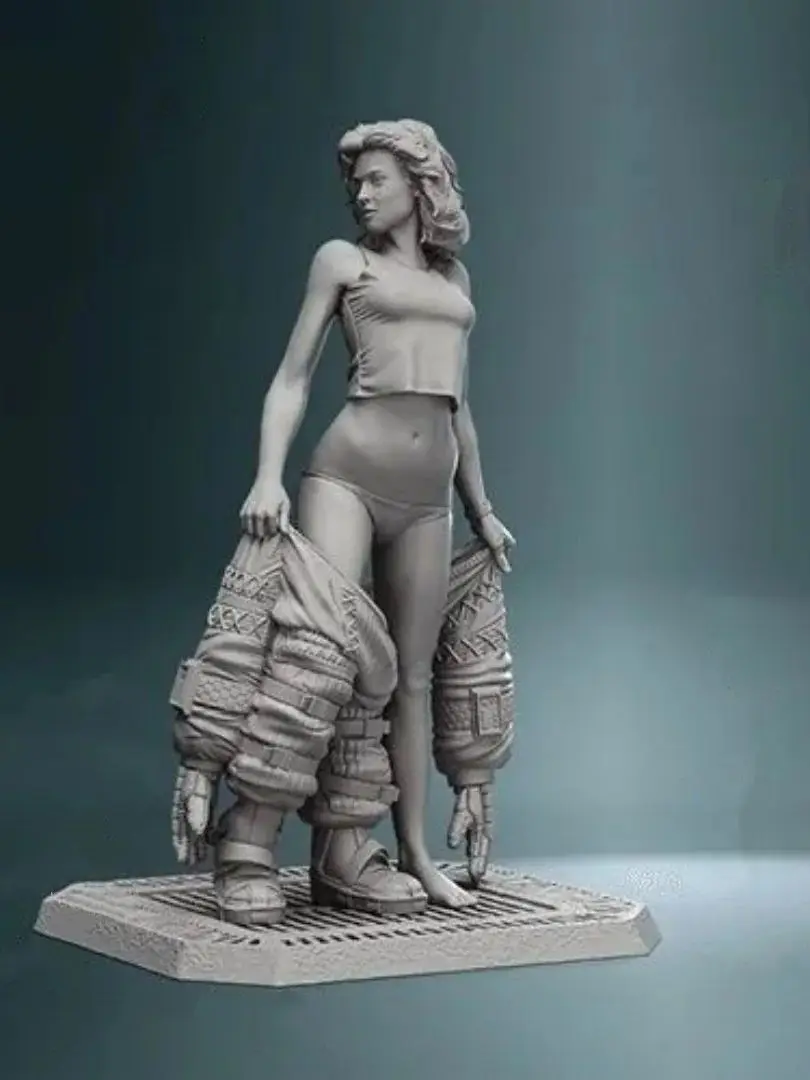 

1/24 Scale 80mm height Resin Figure Assemble Model Kit heroine is undressing Unassembled Unpainted 3D printing toy 1321