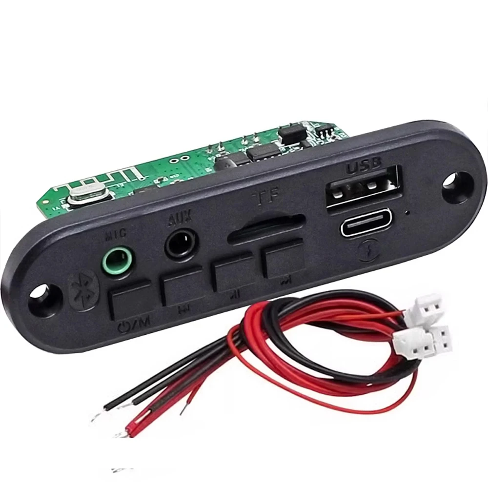 

Bluetooth 5.0 Audio Receiver Decoding Amplifier Board USB Flash Drive TF Card Playback with Microphone Sound Box Modification