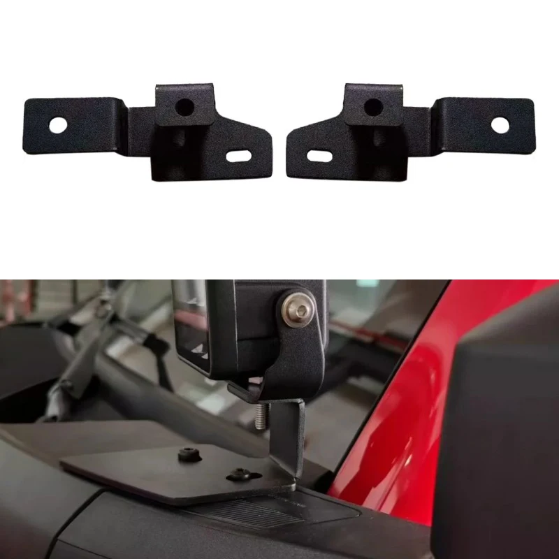2/4-Doors Car LED Off Road Work 1 Pair Double Layer A-Pillar Light Light Mounting Brackets for Ford Bronco 2021 - 2023