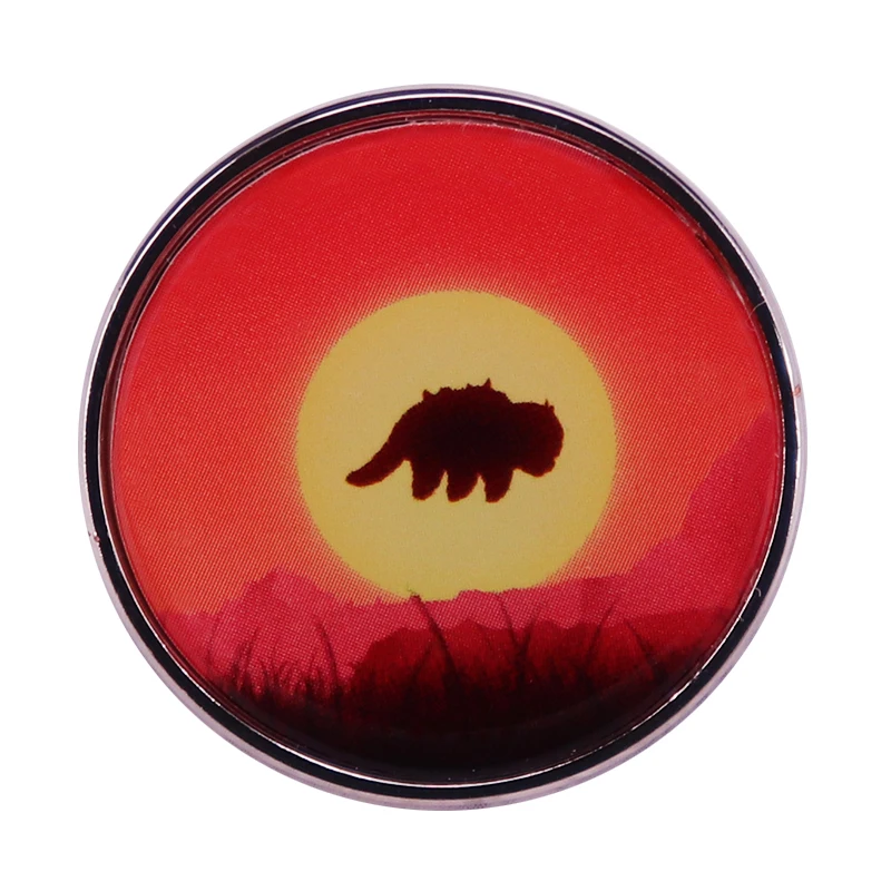 Avatar The Last Airbenders Enamel Pin Appa Mountains Sunset Anime Movie Art Badge Jewelry