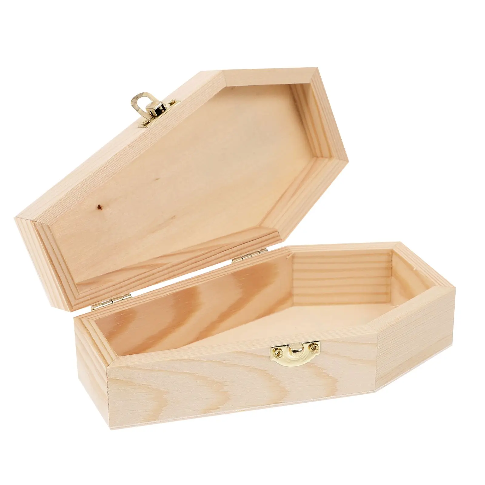 

Wood Ring Box Coffin Shaped Candy Box Unfinished Wood Craft Storage Container Small Pet Cremation Urn Jewelry ganizer Gift