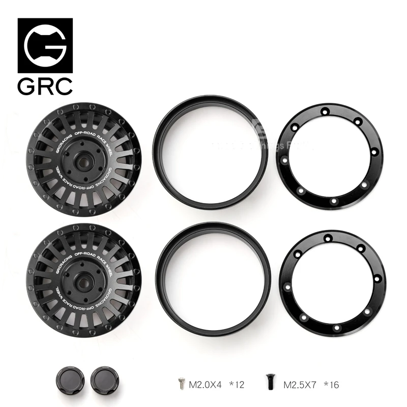 GRC RC سيارة Scx10 RR10 محور عجلات 2.2 معدن الألومنيوم Beadlock عجلات G53 ريال تسلق محور عجلات اكسسوارات # GAX0143JS/ GAX0143JD #5
