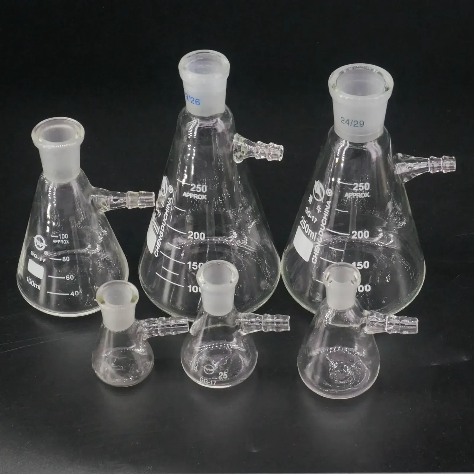 100-1000ml 24/29 29/32 Borosilicate Glass Vacuum Grinding Mouth Filtration Suction Flask