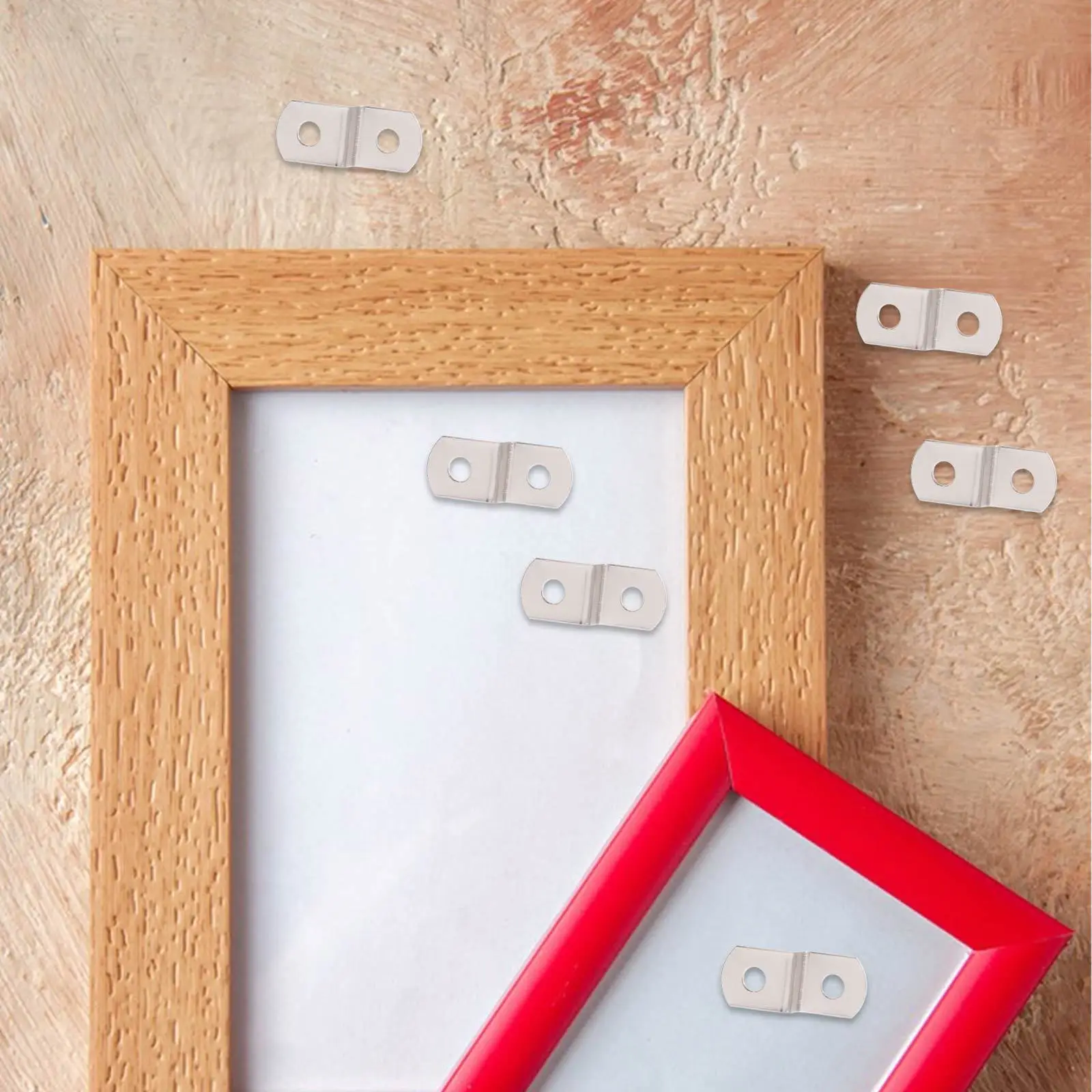 

120Pcs Angle Brackets Z Fixed Clips Practical Photo Frame Fasteners for Mirror Cabinet Connectors Smooth Polished Surface