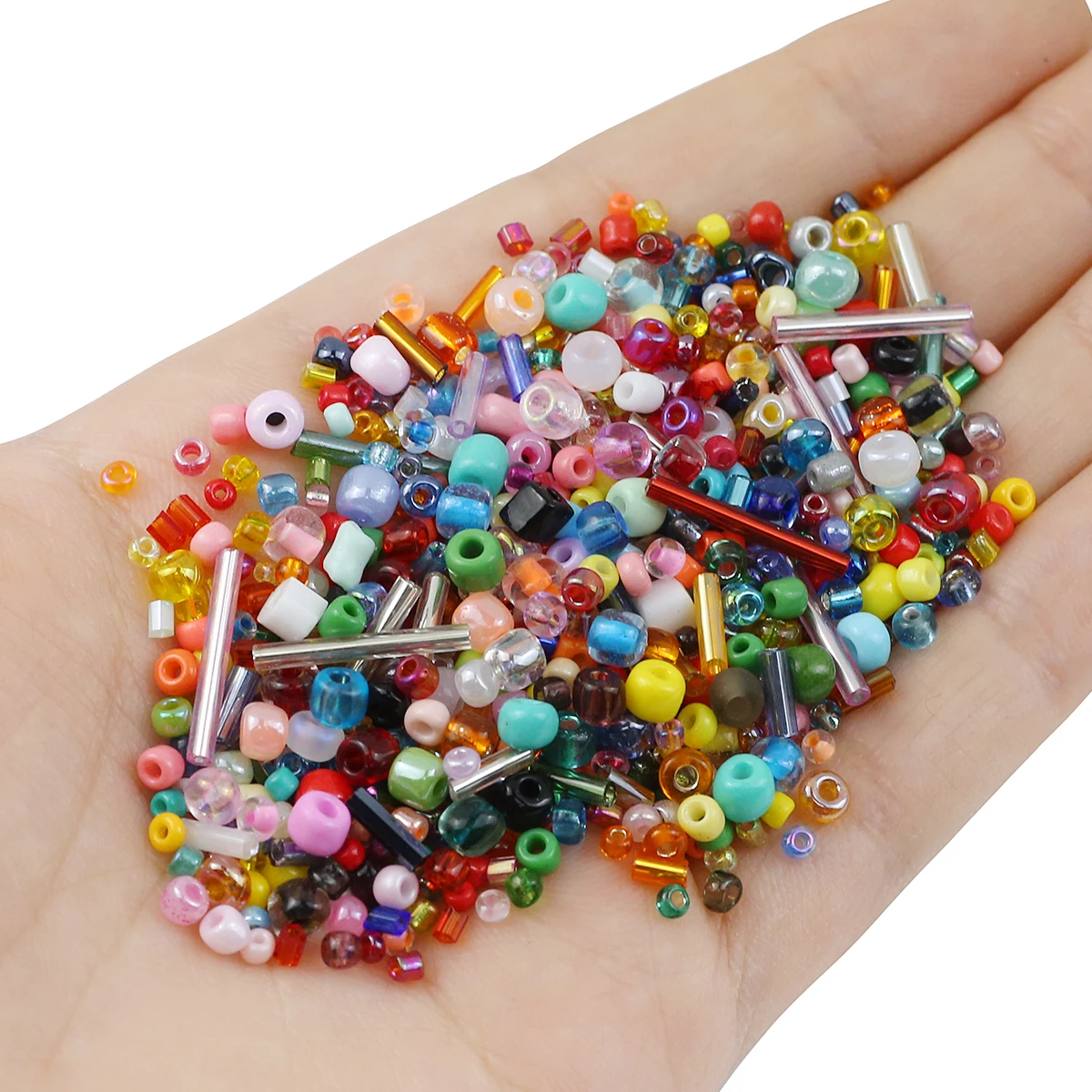 1000Pcs Multi color Glass Seed Bead Mix Bulk Spacer Beads varie dimensioni per gioielli fai da te che fanno bracciali collane orecchini