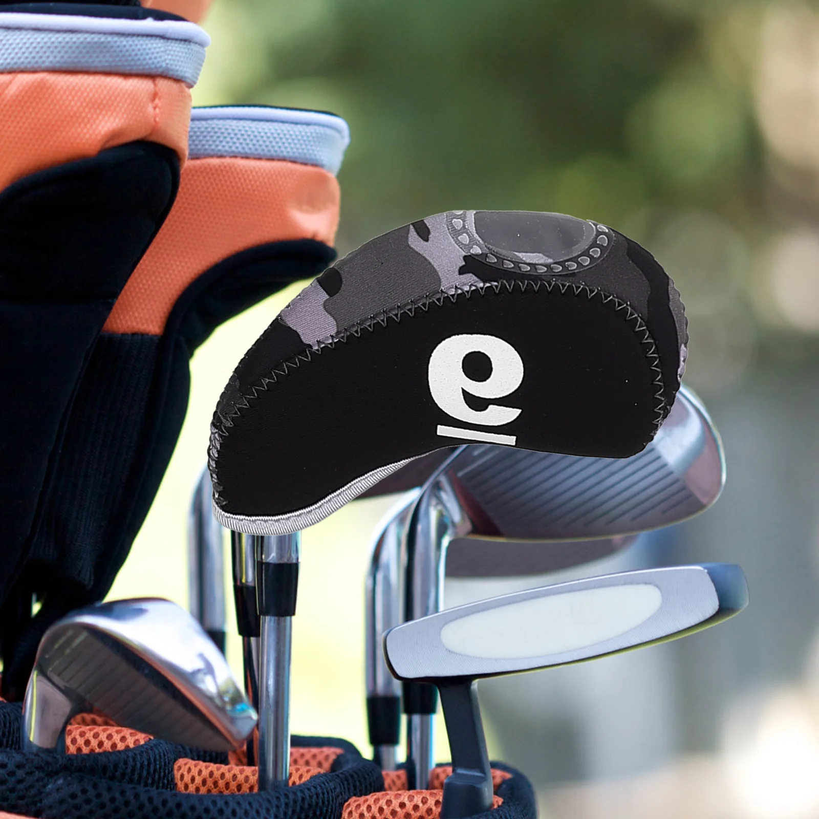 

10pcs Golf Mallet Putter Cover Headcover Set Neoprene Club Protector Waterproof Elastic Golfer Supplies