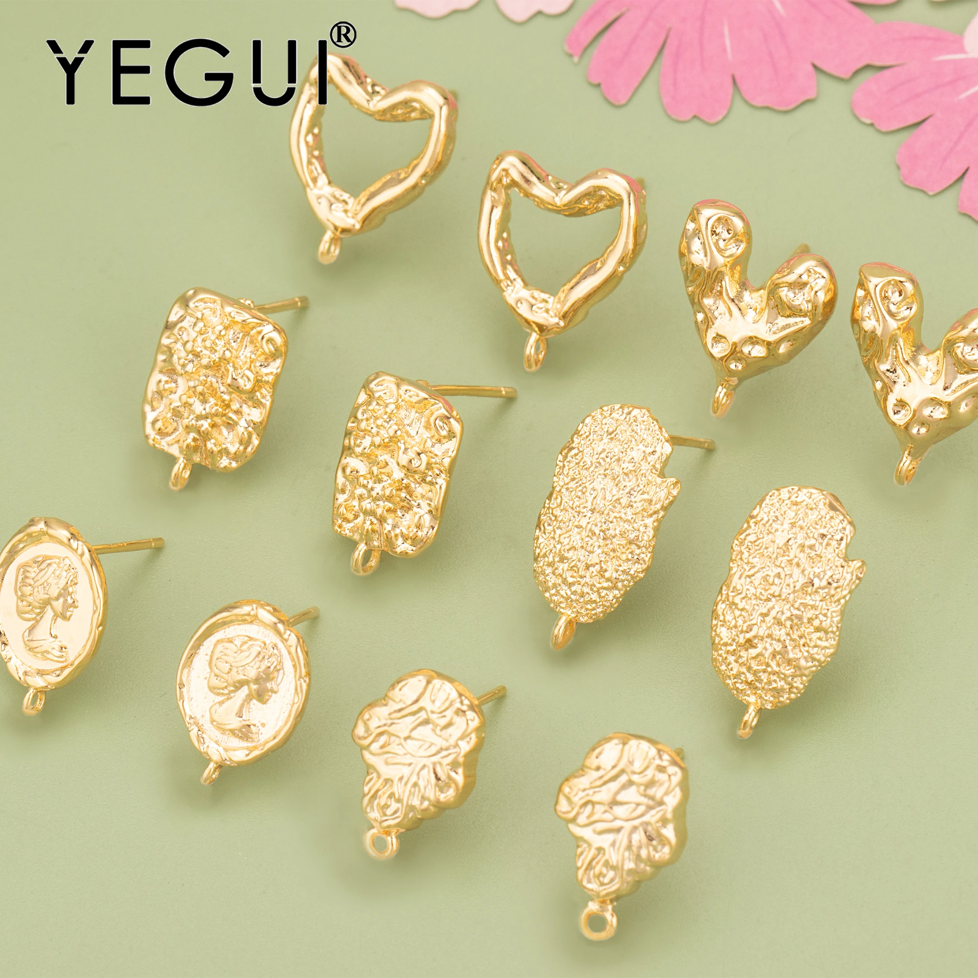 YEGUI MD33,jewelry accessories,18k gold rhodium plated,nickel free,copper,hand made,charms,jewelry making,diy earrings,6pcs/lot