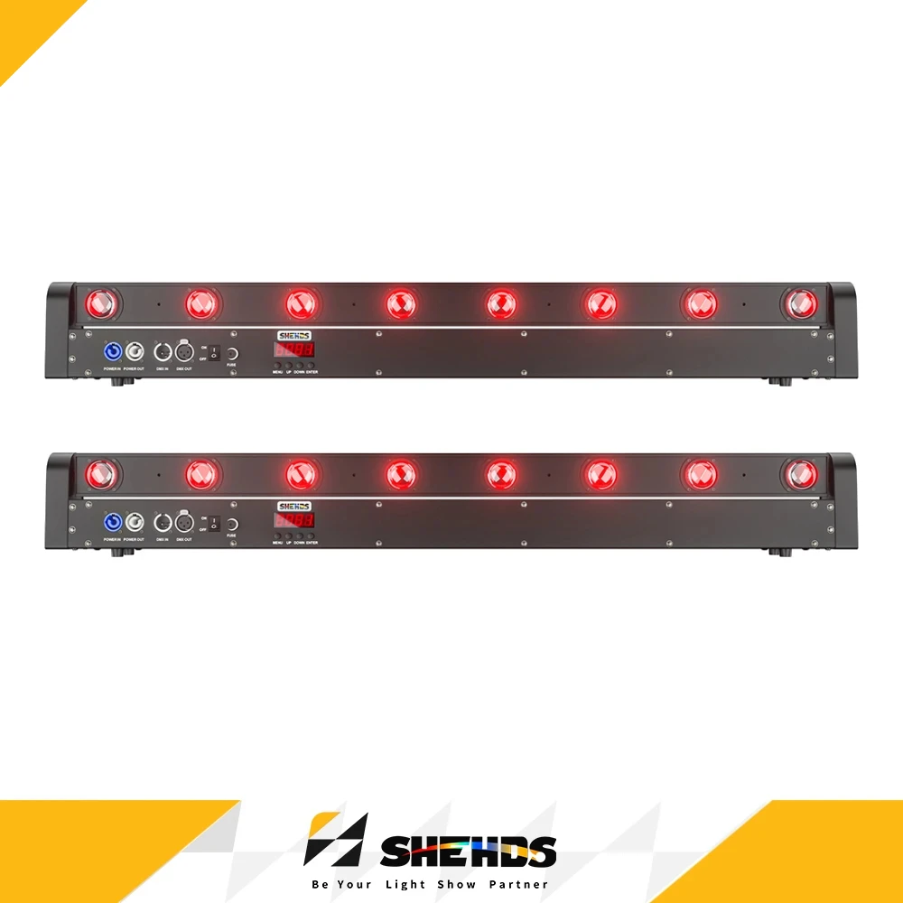 SHEHDS Neue LED 8x12W Bar Beam Moving Head Light RGBW, perfekt für mobile DJs, Disco-Partys, Nachtclubs, Tanzveranstaltungen und verschiedene Orte.