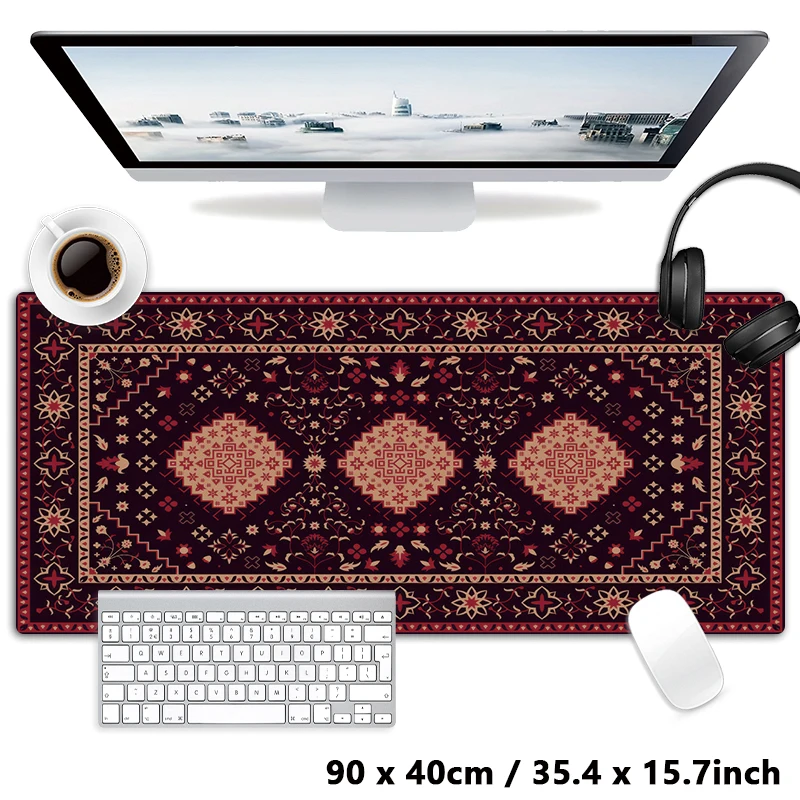 Persian Pattern, Luxury Style Mousepad, Table Mat, XXL Mouse Pad, Keyboard Carpet, Antique Oriental Desktop mat