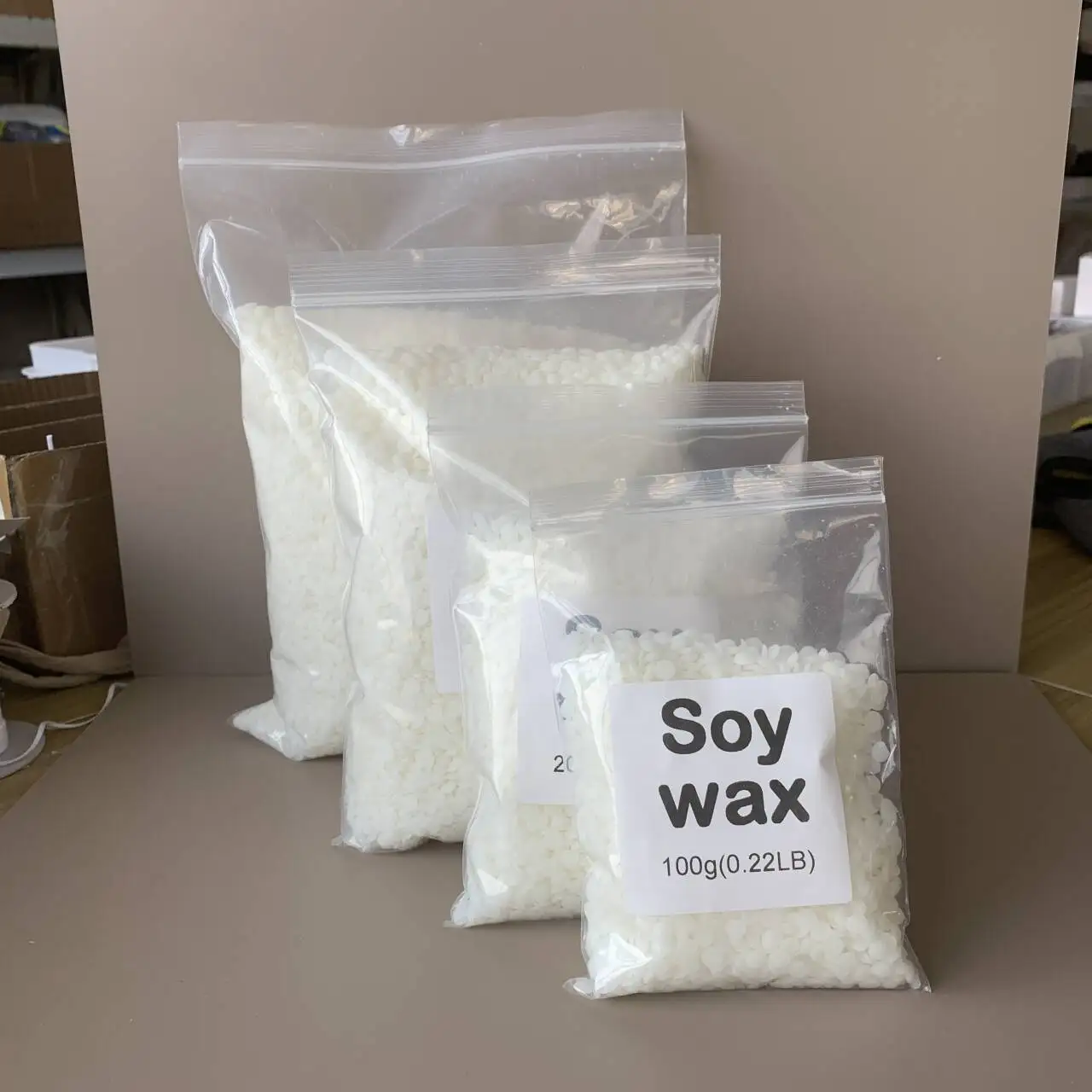 50g-1000g 100% Natürliches Sojawachs-Paraffin-Material Vorgefertigte Sojawachs-Kerne Natürliche Sojawachs-Blöcke für Selbstgemachte Kerzen Hohe Qualität – Detail 7