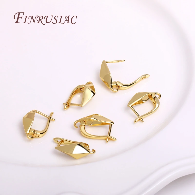 Antiallergic Fasteners Ear Wire Clasp 18K Gold Plated Basic Earring Hooks,Handmade DIY Creative Earring Findings Components