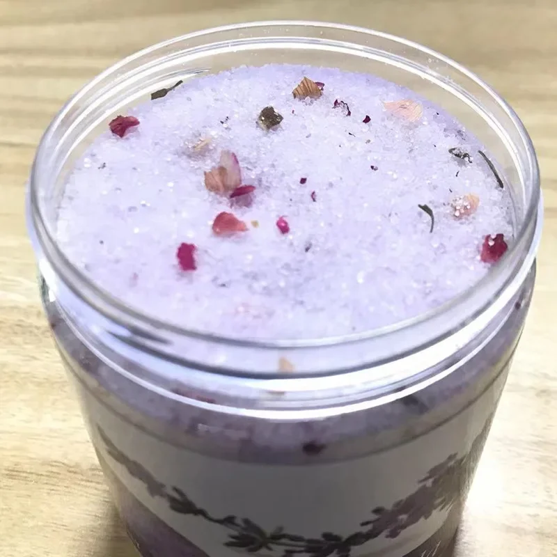 Exfoliante corporal para mujer, eliminador de piel muerta, sal de baño, Spa de pies, pedicura, sales de baño rosas, sal corporal