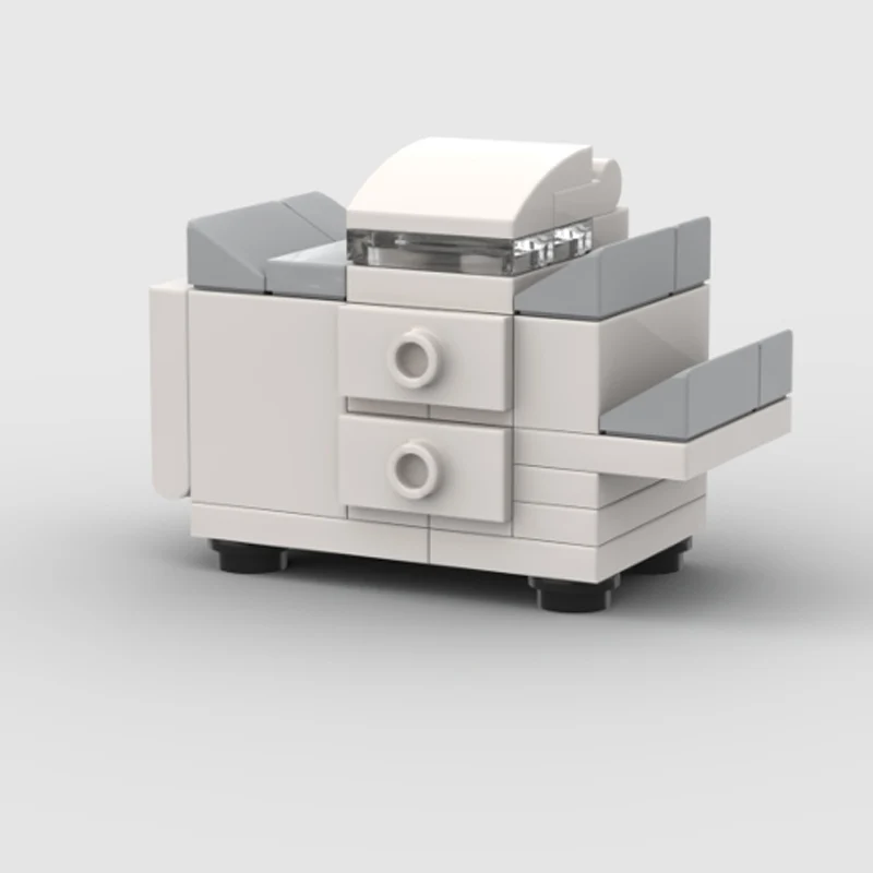 City Street View Model MOC Building Bricks Photo Copy Machine Modular Technology Gifts Holiday Assemble Children Toys Suit view 2