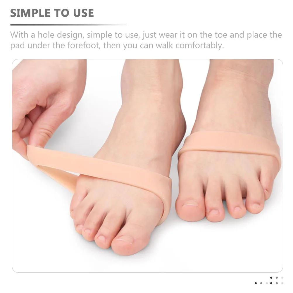 

2Pairs Forefoot Support Pads Pain Relief Foot Cushions Sebs Material Cuttable Comfortable Insoles for All Shoes Daily Wear
