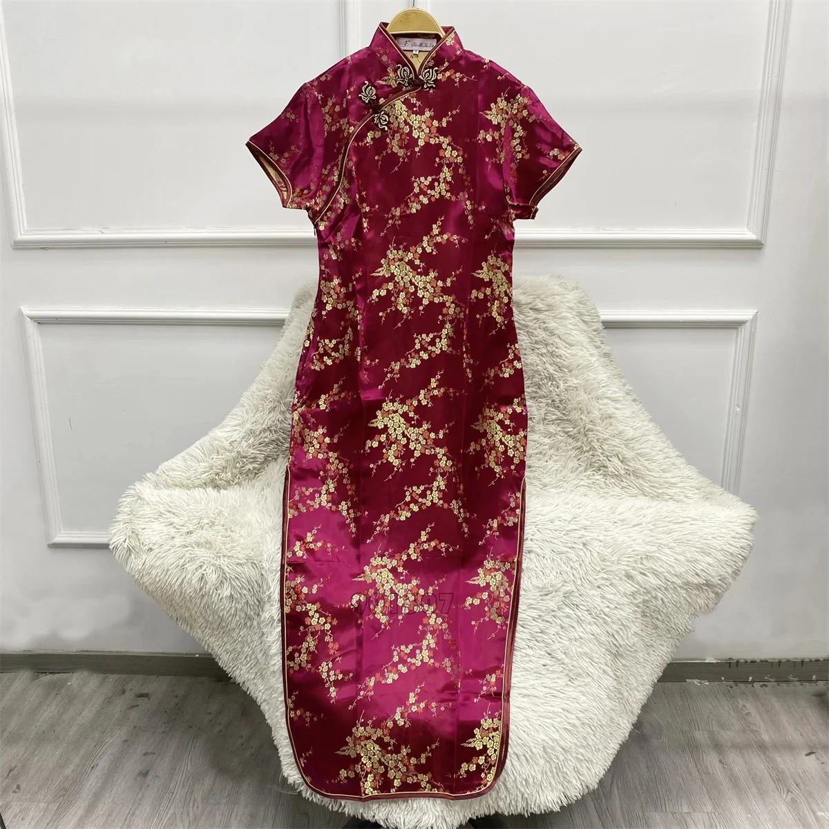 

Big Size 3Xl 4Xl 5Xl Qipao Flower Jacquard Cheongsam Vintage Chinese Style Dresses Elegant Party Vestidos Lady Summerwear Qipao