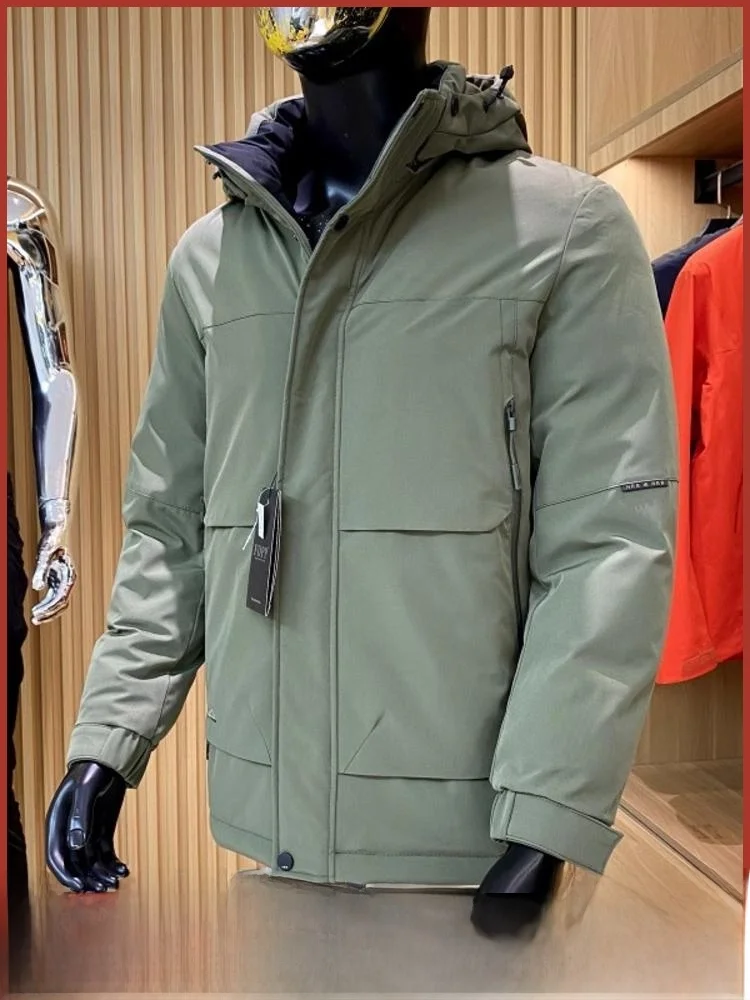 

Модный однотонный хлопковый трент с капюшоном, мужская съемная шапка, зимнее новое повседневное пальто, теплое трендовое молодежное пальто