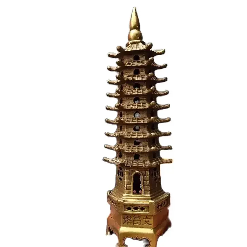 Metal nine story pagoda decorations, home and office cultural and creative ornaments