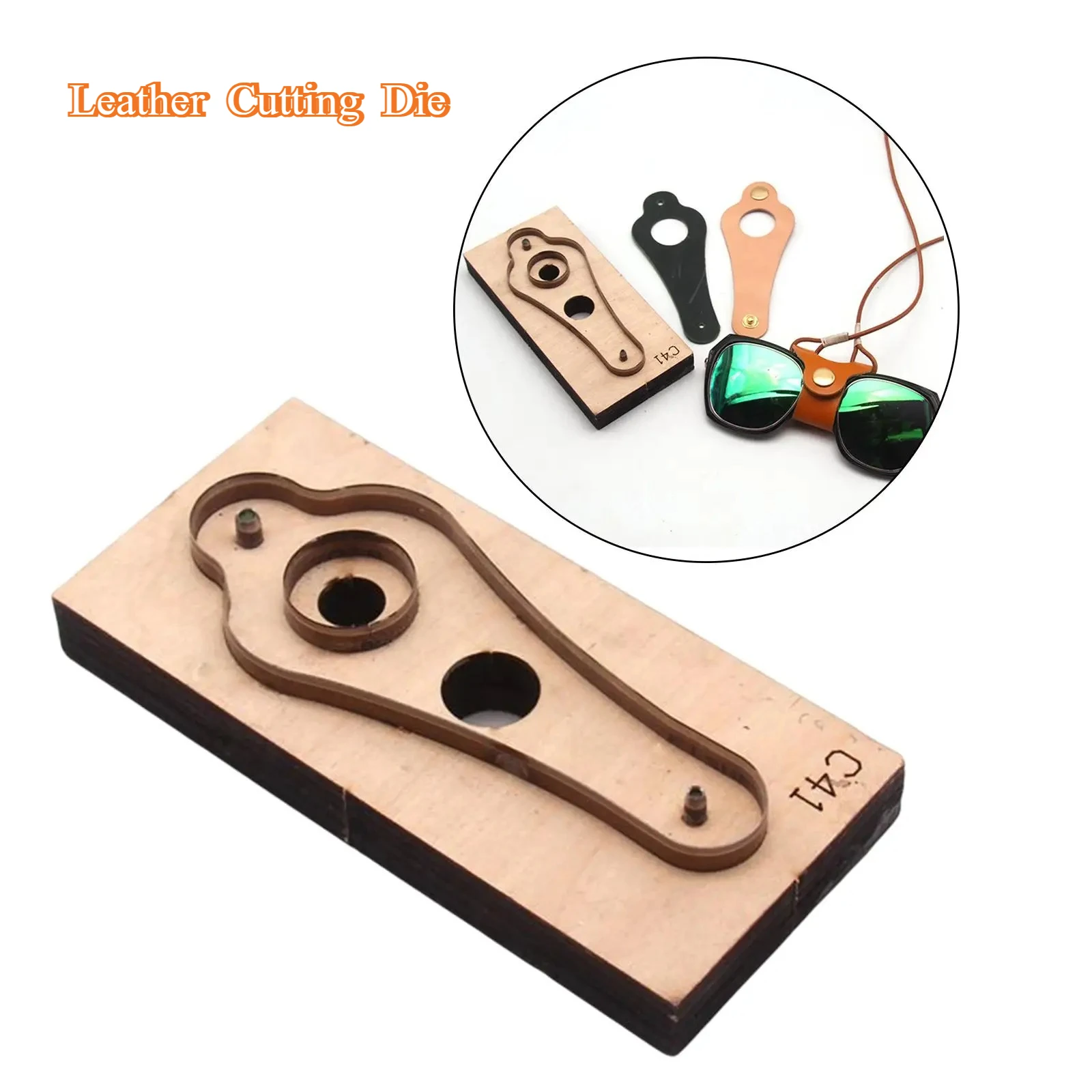 

PU Leather Cutting Die Wooden Template,DIY Craft Cutting Mold for Scrapbook,Jewelry Making,Glasses Strap Household Handmade Tool