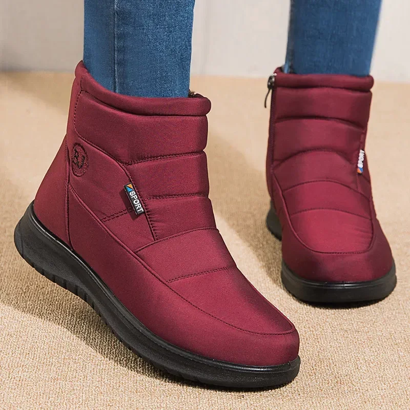 

New Women Boots Waterproof Snow Boots For Winter Shoes Women Zipper Ankle Boots Winter Botas Femininas Keep Warm Botines Female