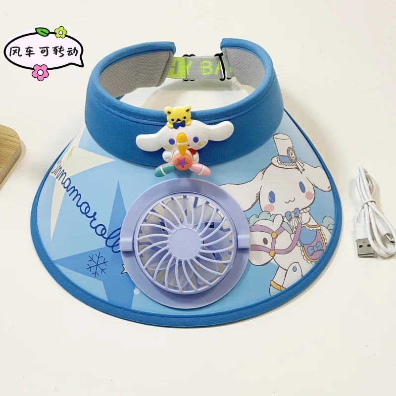 漫画サンリオ帽子子供日焼け止め帽子太陽の帽子ファンガール夏の太陽の帽子日焼け止め通気性アニメフィギュアかわいい