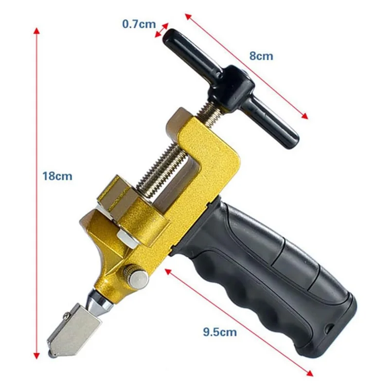 ABPR-DIY Glass & Mirror Cutting Hand Tool, Dual-Purpose Tile Cutter Breaker With Oiling Hole For Home Use