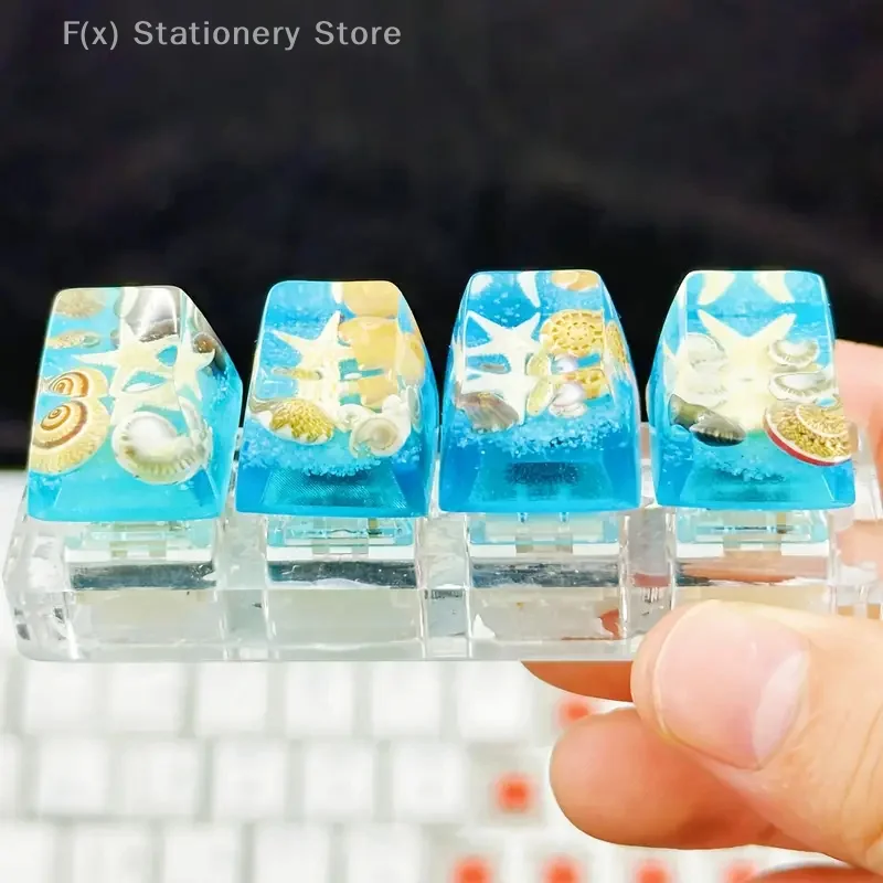 1Pcs Personality Fashion Conch Starfish Keycap Creative Summer Ocean Key Caps DIY Keyboard Accessories