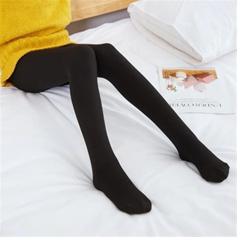 

Spring Autumn Thin Girls Pantyhose Children Solid Color All-match Leggings Breathable Stockings Girls Connecting Foot Dance Sock