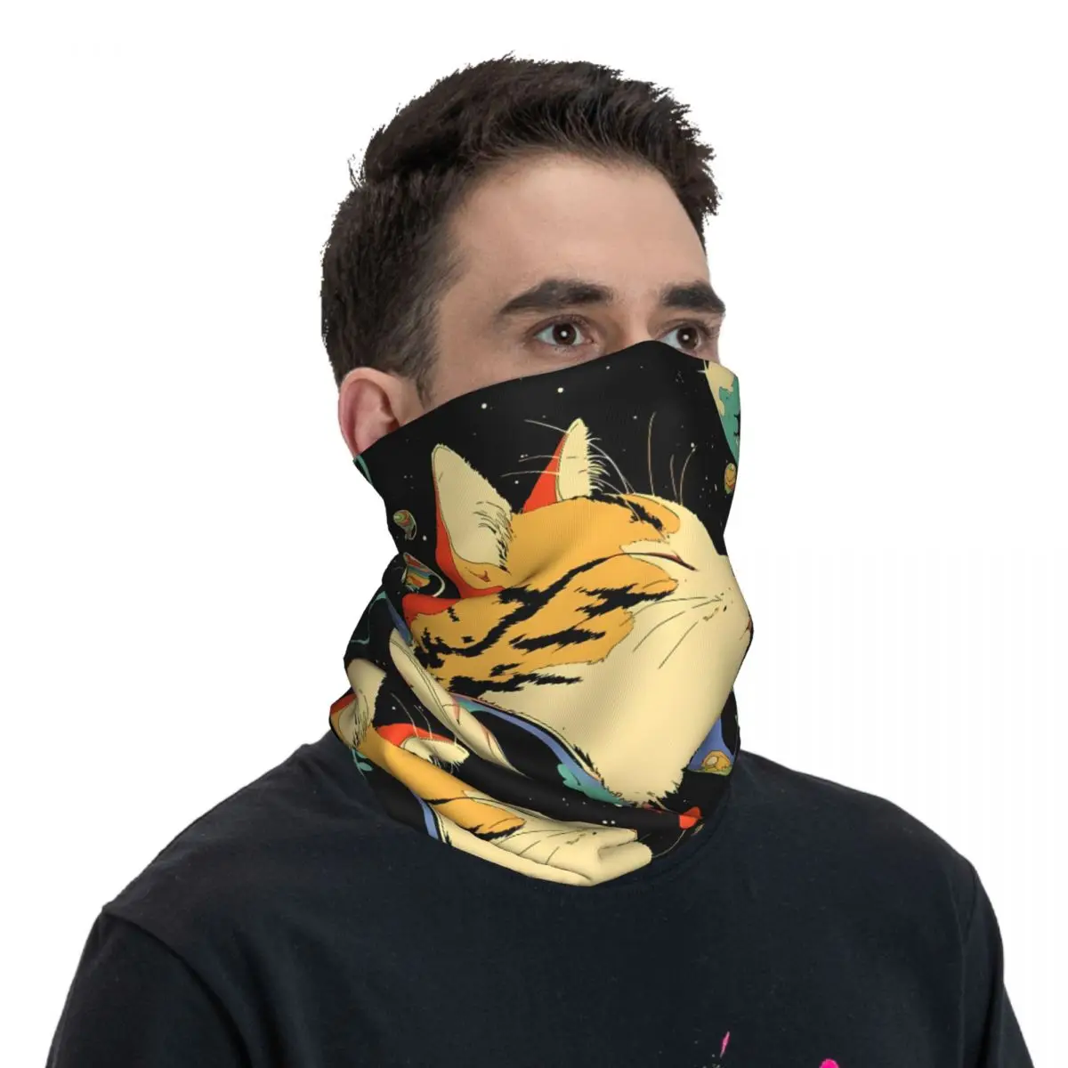 Foulard de la présidence en polyester pour le cou, moteurs de soufflage de chat, écharpe Bles, masque facial