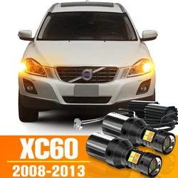 2pcs Dual Mode LED Turn Signal+Daytime Running Light DRL Accessories For Volvo XC60 I 2008-2013 2009 2010 2011 2012