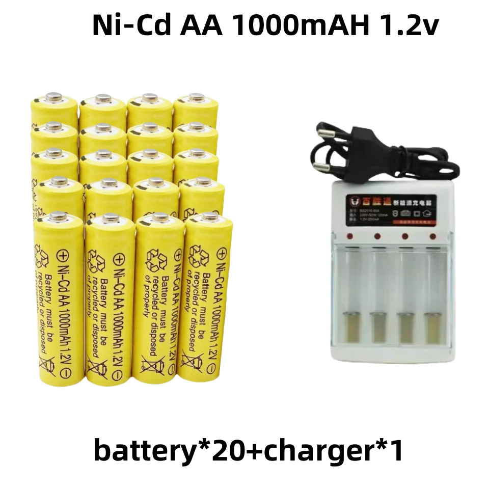 100% Original 1.2V AA1000mAh Rechargeable Alkaline Battery NI-MH 1.5 V Battery for Clocks Mice Computers Toys So On