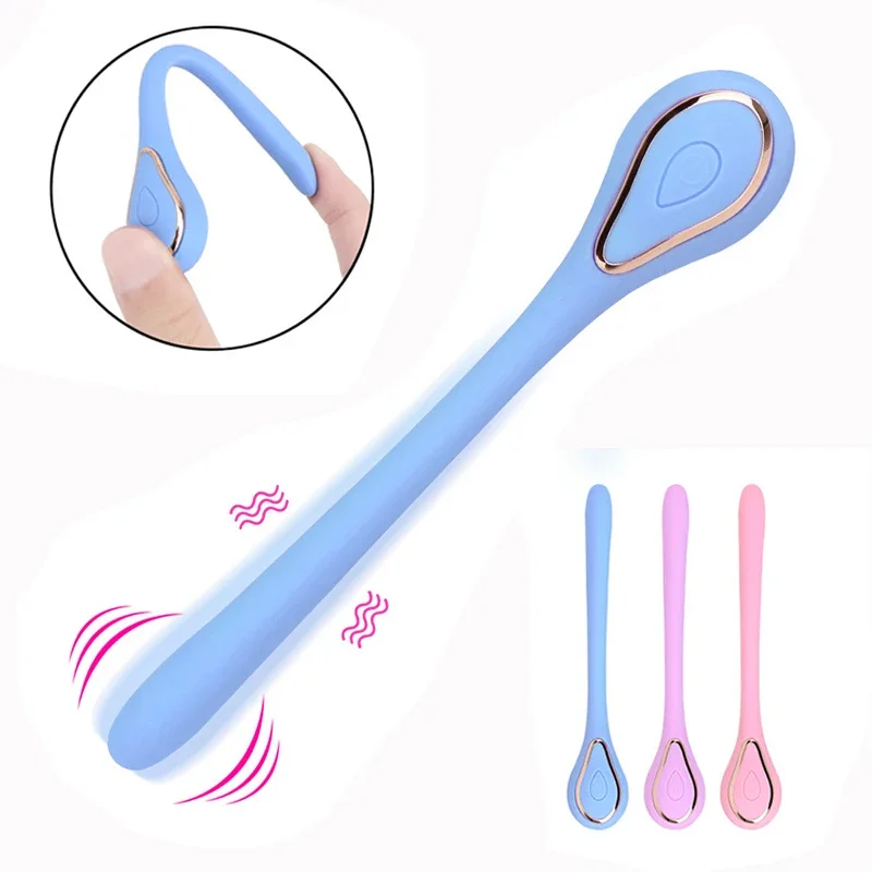 

Slim Vibrators Dildo Vaginal Clitoris Massager G-Spot Stimulator Urethral Dilator Anal Plug Masturbator Sex Toys for Women Man