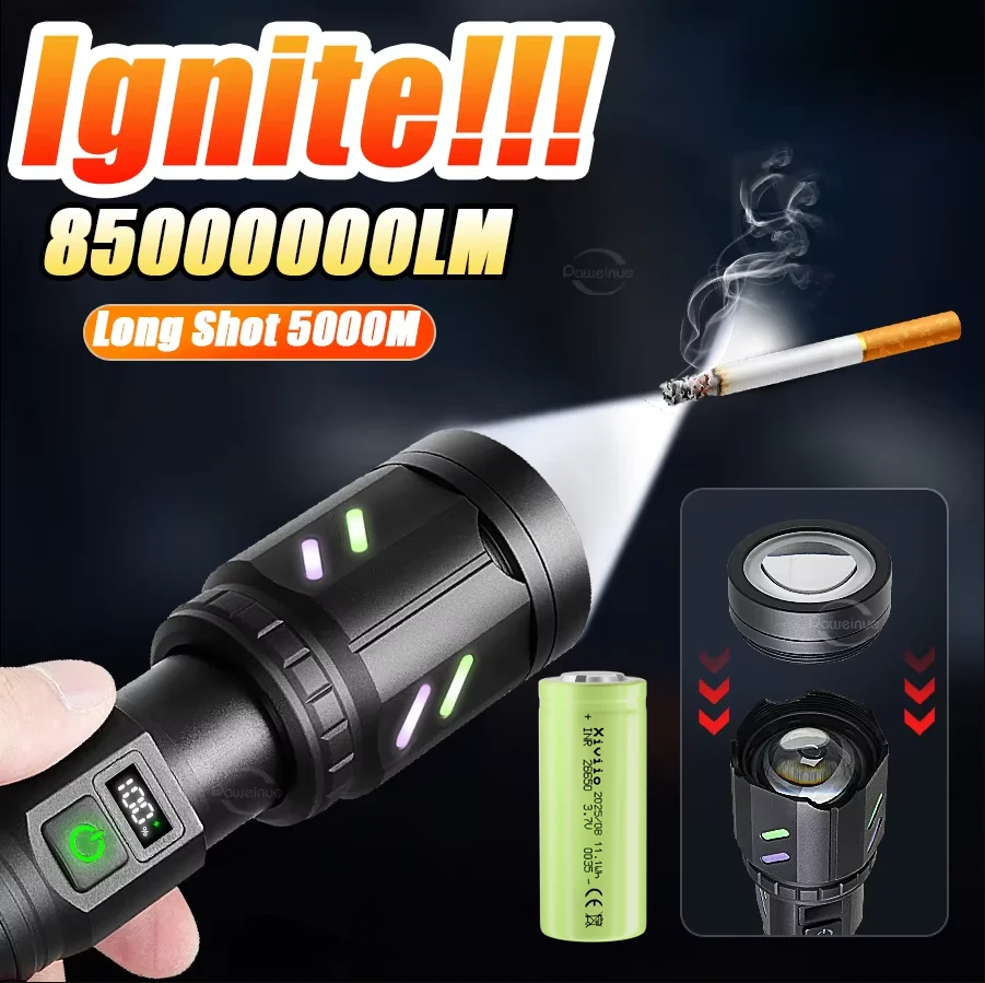 85000000lm-超強力懐中電灯超高輝度-led-戦術トーチ点火ポータブルランプ-26550-屋外キャンプランタン