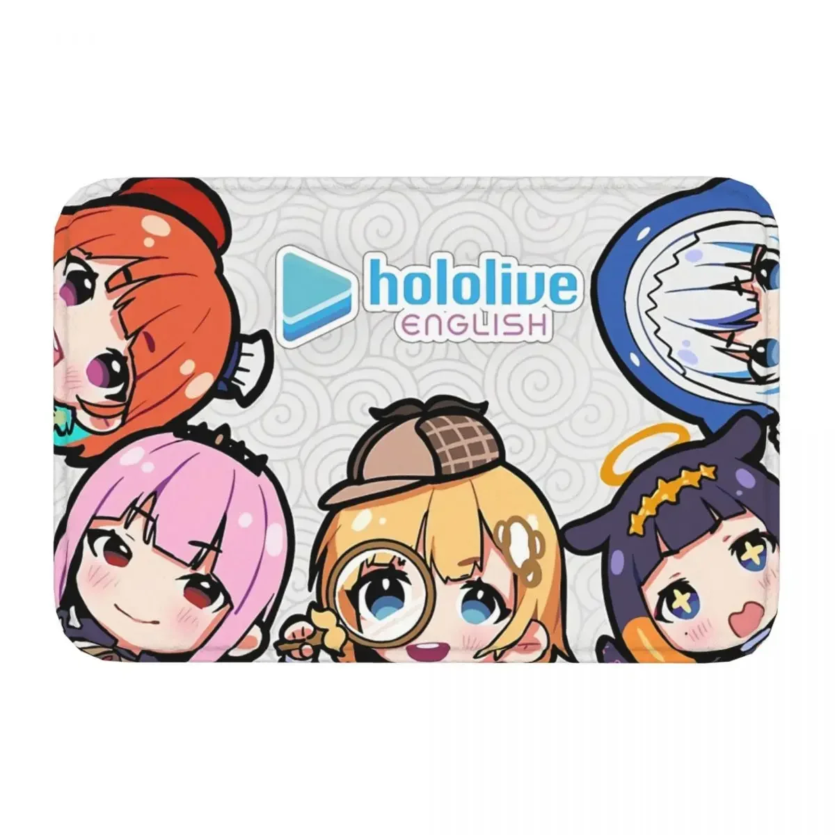 Hololive Production Fictitious Virtual Youtuber Vtuber Anti-Slip Rug Doormat Kitchen Mat English Hallway Carpet Entrance Door