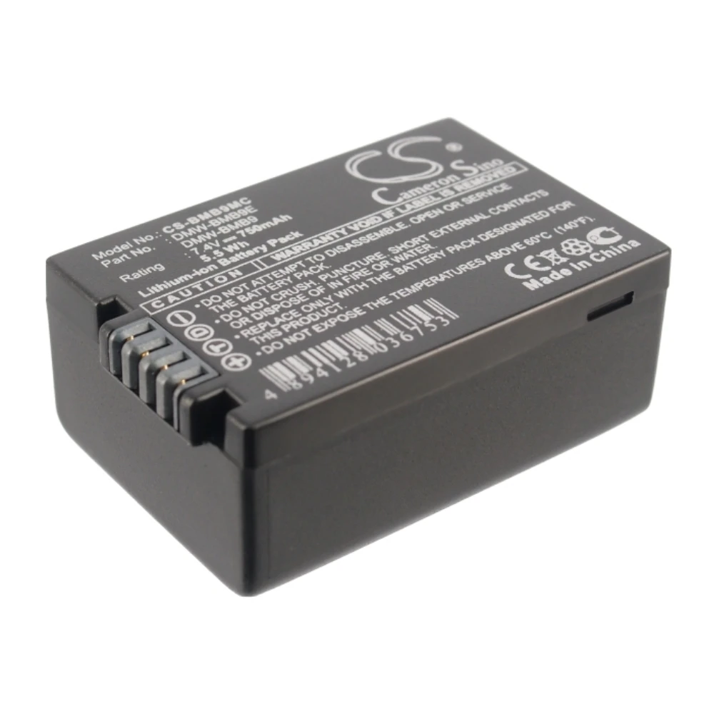 

Li-ion Camera Battery for Panasonic, 7.4V, 750mAh, Compatible Models: Lumix DMC-FZ48, Lumix DMC-FZ100