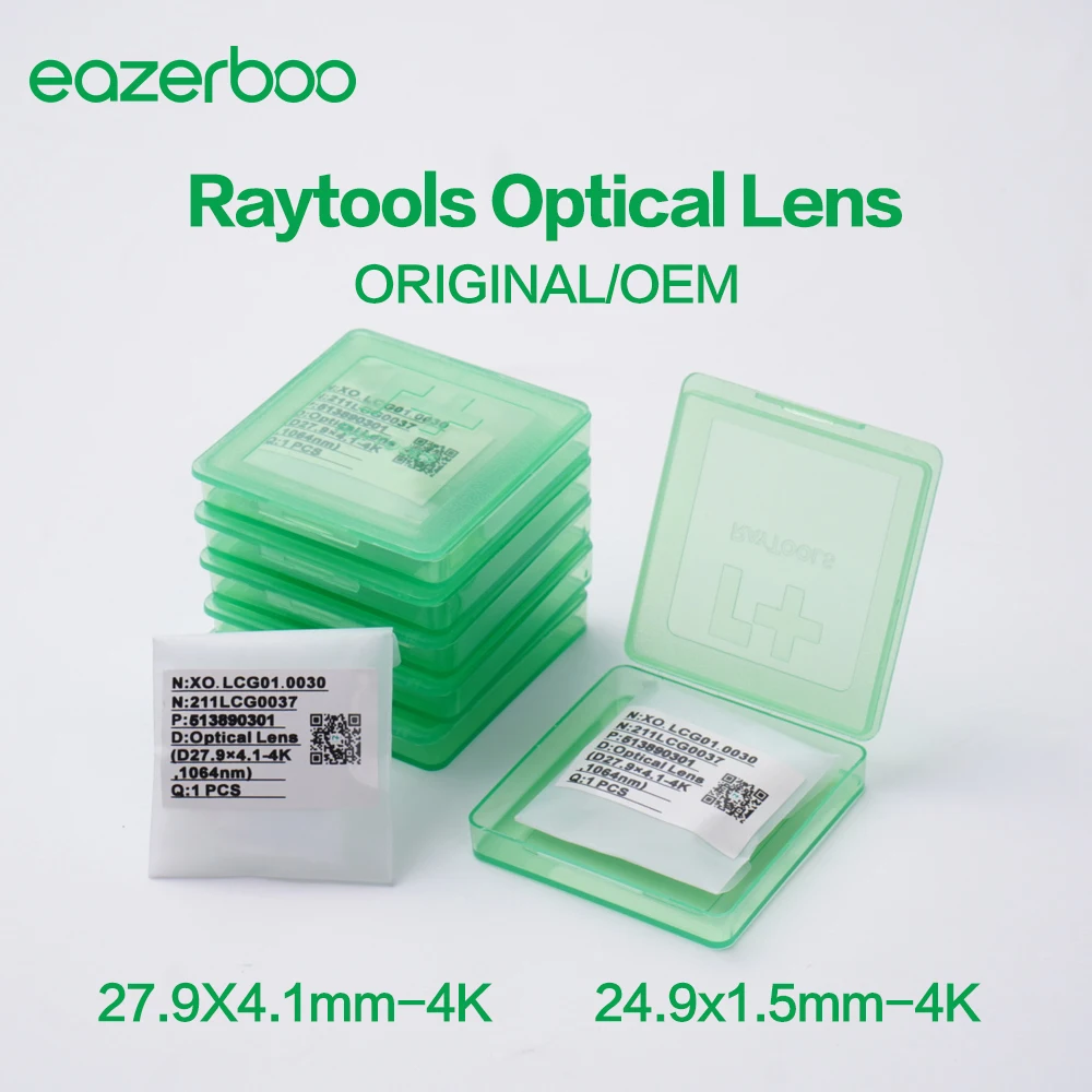 Eazerboo Original Raytools Protective Lens 24.9x1.5 27.9x4.1 30x5 37x7 Optical Glasses for Raytools Fiber Laser Cutting Machine