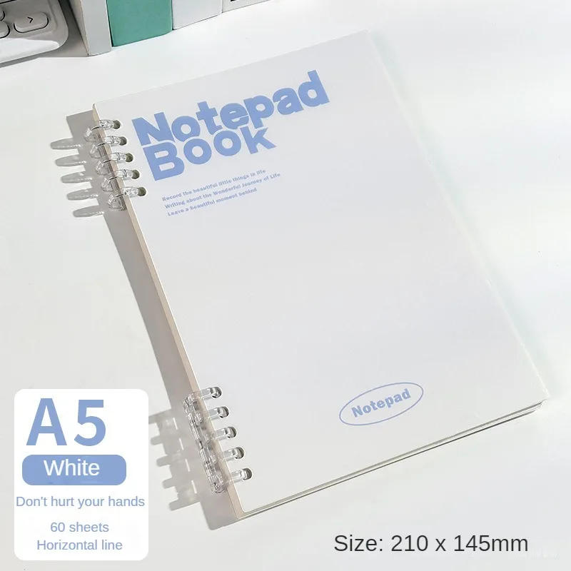 Loose Spiral Notebook Detachable A5 Coil Notebook Ins Good-looking Simple Student Notepad Wholesale cute note books for girls